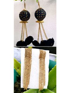 Designer Jhumka &amp; Tassel Earrings Set