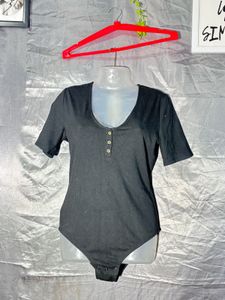Black Henley Bodysuit