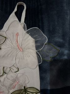 Floral Embroidered Crop Top, fits S &amp; M