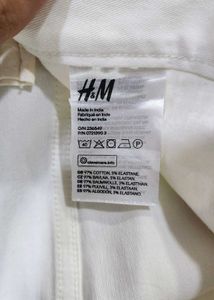H&M White Cotton Jeans