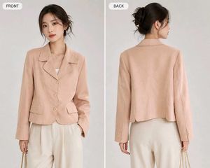 koren ,Chic Peach Cropped Blazer