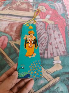 Teal Blue Lord Krishna Printed Wall Hangings