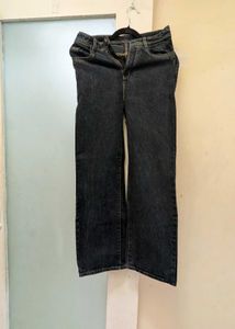 Dark Wash baggy straight fit Jeans