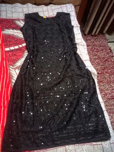 Stylish Black Kurta with Red Palazzo Pants