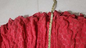 Beautiful Red Textured Ethnic Skirt