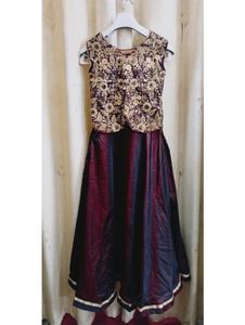 DEEP WINE THREE PIECE HEAVY GOWN