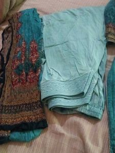 Teal Ethnic Kurta Set with Dupatta XXL