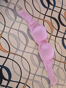 Pink Strapless Padded Bra