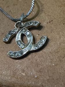 Sparkling CC Pendant Necklace