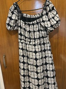Chic Black &amp; White Midi Dress