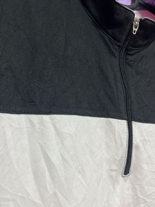 Two-Tone Zip-Neck T-Shirt
