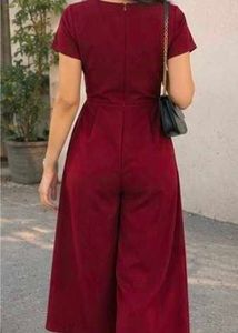 Stylish Burgundy Jumpsuit
