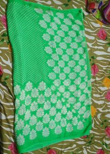 Green Synthetic Daily Wear Saree