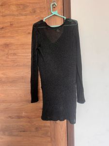 H&amp;M shimmering mesh dress