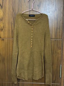 mustard Knit Top