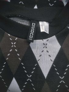 Argyle Cutout Mini Dress