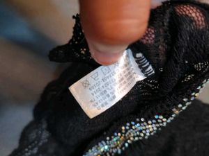 Black Lace Bralette with Rhinestone Embellishments