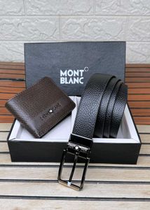 Mont Blanc Belt and Wallet Set