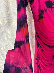Vibrant Pink Tie-Dye Maxi Dress