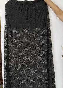 Elegant Black Lace Maxi Skirt