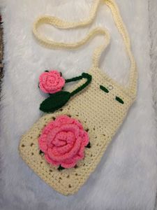 crochet mobile sling bag