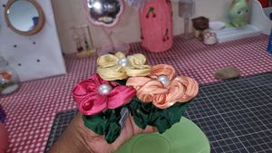 pack of 3 korean premium flowe scrunchies