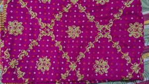 Vibrant Pink Embroidered dupatta