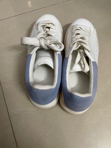 Stylish White &amp; Blue Sneakers
