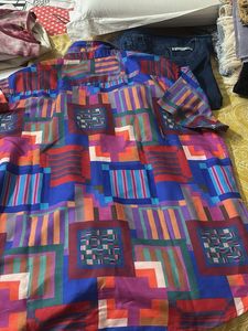 Colorful Geometric Print Button-Up Shirt