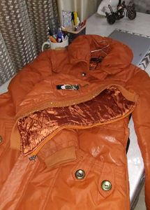 Stylish Orange Puffer Jacket