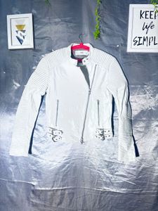 Closed classic  white leather  Jacket
