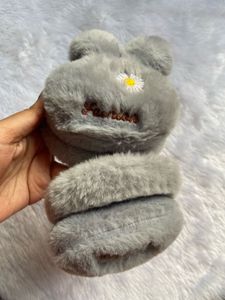 Fluffy Grey Bunny Ear Headband