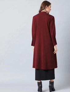 Maroon Long Cardigan