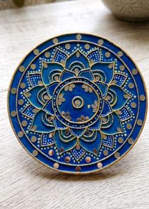 The Royal Blue Handcrafted Lippan Art W