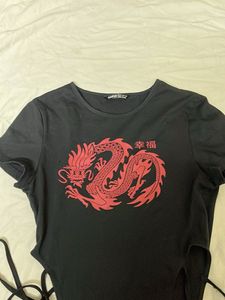 Black Dragon Graphic Dress