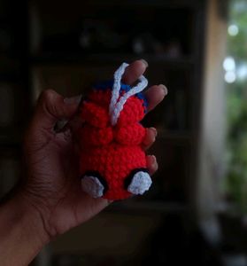 crochet spiderman keychain