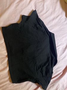 Black Collared Cropped Top