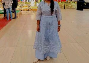 Elegant Light Blue Embroidered Kurta Set