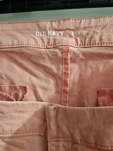 Chic Peach Denim Trousers