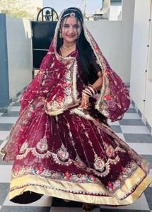 rajputi poshak wine colour rich look
