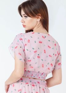 Flowy Floral Crop Top &amp; Skirt Set