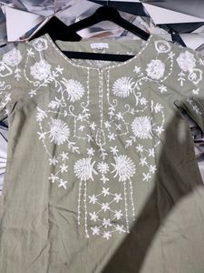 Hand Embroidered Cotton Kurti