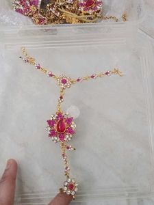 Exquisite Pink Kundan and zarkan Bridal Jewellery
