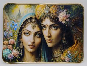 Vintage Gold Framed Wall cristal 2pc