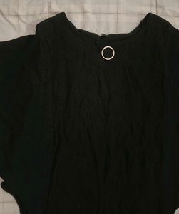 Chic Black Batwing Sleeve Top