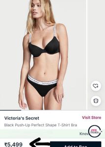 Victoria's Secret Black logo Bra