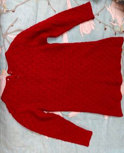 Red Knit Sweater dress