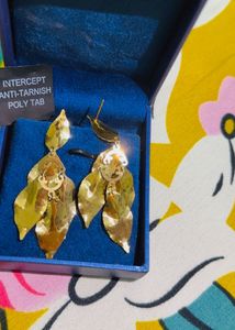 Gold Leaf Statement Earrings