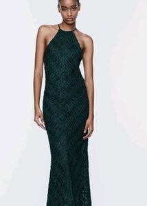 🔻PRICE DOWN - ZARA Halter Gown with Fringe