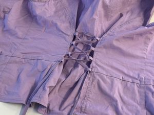 Lavender Button-Up Corset Sleeve Top